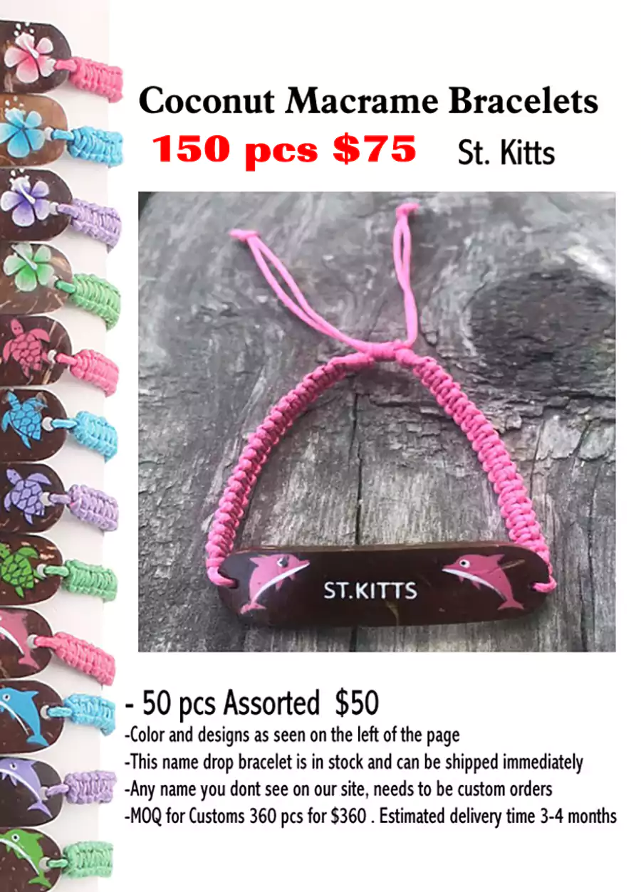 Coconut Macrame Bracelets -St Kitts (CL)